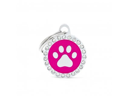 SMALL FUCHSIA CIRCLE PAW GLAM