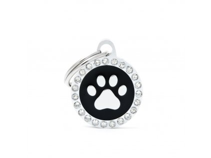 SMALL BLACK CIRCLE PAW GLAM