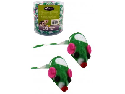TOY MOUSE GREEN AND WHITE 4.5 cm