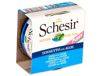 Konzerva SCHESIR Puppy tuniak s Aloe 150g