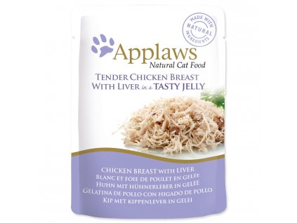 Kapsička APPLAWS Cat Pouch Chicken with Liver in Jelly 70 g