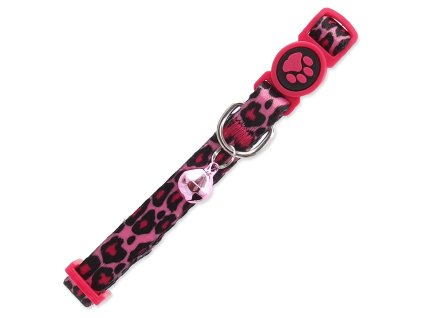 Obojok Active Cat nylon XS leopard ružový 1x19-31cm