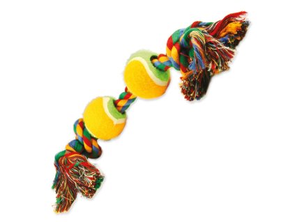 Hračka Dog Fantasy farebná 2knoty+2 tenisáky 35cm