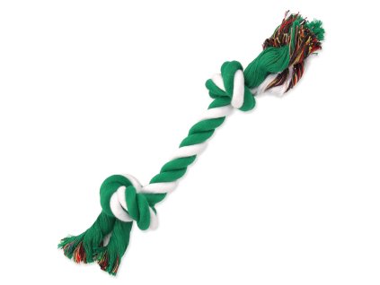 Kutya Fantasy játék, pamutcsomó, zöld-fehér, 2 kanóc, 25cm