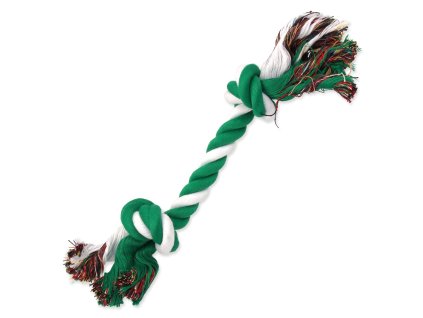 Dog Fantasy játékcsomó pamut zöld-fehér 2db kanóc 30cm