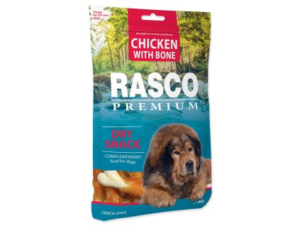 Pochúťka Rasco Premium kuracím obalené kosti 80g