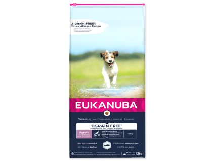 Feed EUKANUBA Puppy & Junior Small & Medium Grain Free Ocean Fish 12kg