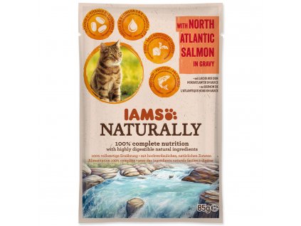 Kapsička IAMS Naturally losos v omáčce 85 g