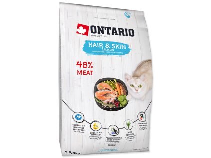Ontario Katzenhaar- und Hautfutter 6,5 kg
