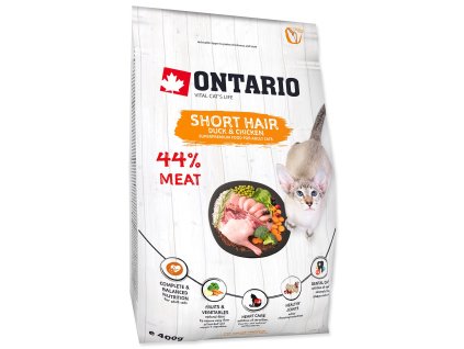 Ontario Katzenfutter für Kurzhaarkatzen 0,4 kg