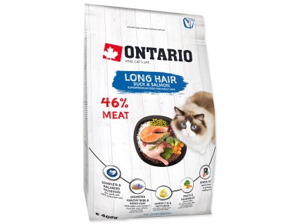 Ontario Katzenfutter für Langhaarkatzen 0,4 kg