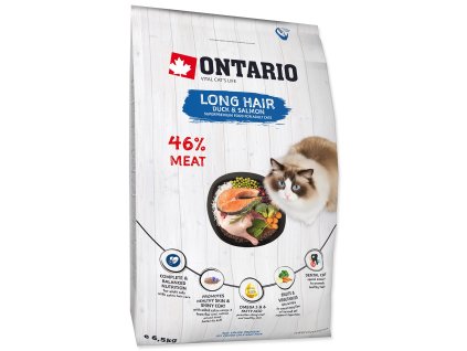 Ontario Katzenfutter für Langhaarkatzen, 6,5 kg