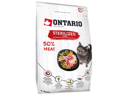 Ontario Cat Sterilised Lamm 0,4 kg