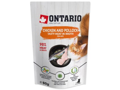 Ontario chicken and cod in broth pouch 80g