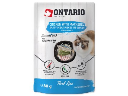 Ontario chicken and mackerel in sauce pouch 80g