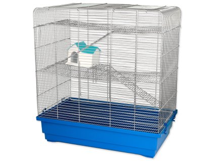 Cage Small Animals Tom I galvanized and blue 60x37x64cm