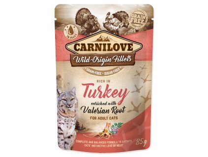 Carnilove Cat Turkey valerian 85g-os tasakkal