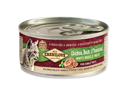 Canned food Carnilove WMM Adult Cats chicken, duck and pheasant 100g
