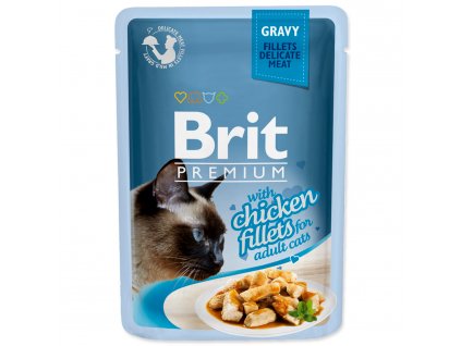 Kapsička BRIT Premium Cat Delicate Fillets in Gravy with Chicken 85 g