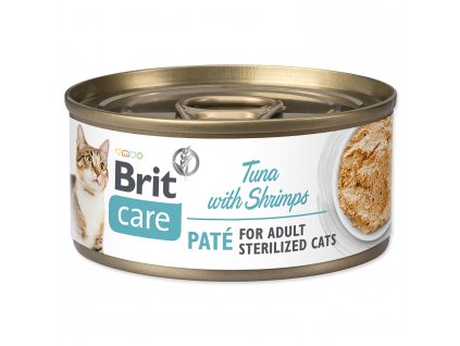 Konzerva BRIT Care Cat Sterilized Tuna Paté with Shrimps 70 g