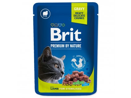 BRIT Premium Chunks with Lamb in Gravy for Sterilised Cats 100 g