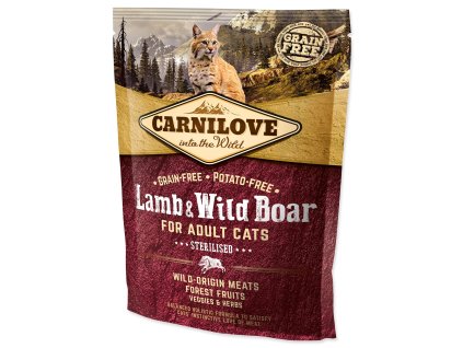 Carnilove Sterilized Adult Cats bárány és vaddisznó 0,4 kg