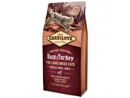 CARNILOVE Duck and Turkey Large Breed Cats Muscles, Bones, Joints 6 kg