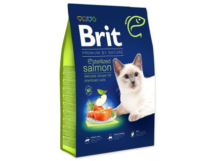 Feed Brit Premium by Nature Cat Sterilized Salmon 8kg