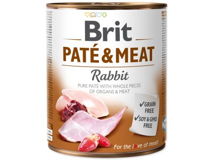 Brit Paté & Meat nyúlkonzerv 800g
