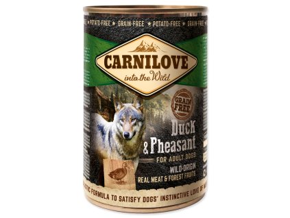 Canned Carnilove Dog Wild Meat duck and pheasant 400g