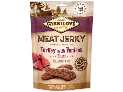 Carnilove Jerky carne de căprioară și curcan, felii 100g