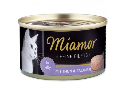 Konzerva MIAMOR Feine Filets tuňák + kalamáry v želé - KARTON (24ks) 100 g