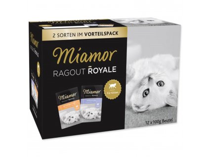 Kapsičky MIAMOR Ragout Royale Kitten v želé multipack - KARTON (4ks) 1200 g