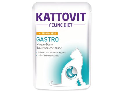 Kattovit Gastro chicken and rice pouch 85g