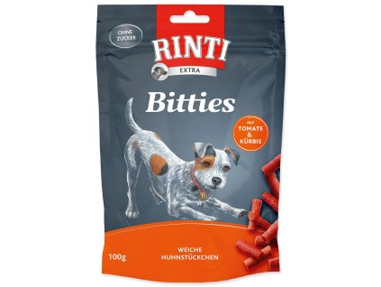 Pochúťka Rinti Bitties kura s paradajkami a tekvicou 100g