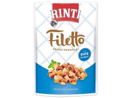 Rinti Filetto Adult Chicken and Duck in Jelly Pouch 100g