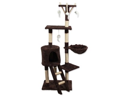 Magic Cat Mia resting area with toys brown 35x50x140cm