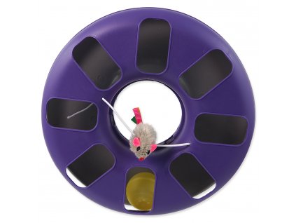 Hračka MAGIC CAT koulodráha kruh s myškou - fialovo-šedá