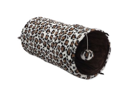 Magic Cat plush rustling tunnel, leopard pattern 50x24cm