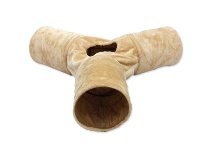 Magic Cat plush tunnel Y shape rustling beige 80x80x25cm