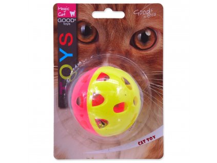 Hračka MAGIC CAT míček neonový jumbo s rolničkou 6 cm