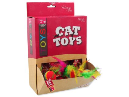 Magic Cat toy ball with feathers 3.8cm 60pcs