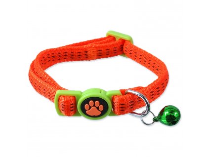 Obojek MAGIC CAT Nylon oranžový XS