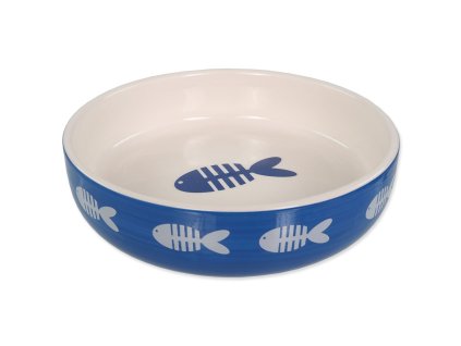 Magic Cat bowl ceramic print fish blue 13x4cm 260ml
