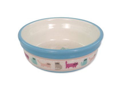 Magic Cat ceramic bowl colorful cats white 12.5x5cm 300ml