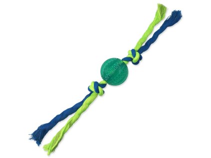Dog Fantasy DENTAL MINT toy ball with rope green 5x22cm