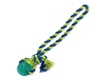 Dog Fantasy DENTAL MINT toy ball with rope green 5x30cm