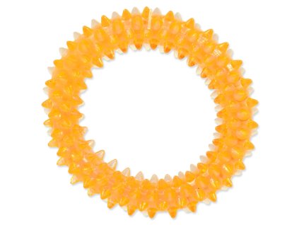 Dog Fantasy Spielzeug, gezackter Ring, orange, 7cm