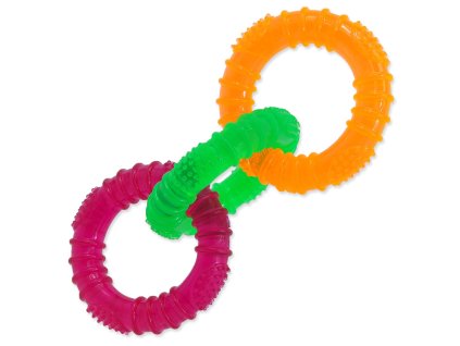Dog Fantasy toy 3 colorful rubber circles 16cm