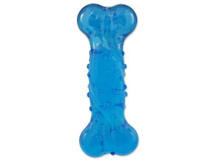 Dog Fantasy STRONG bone toy with bacon scent blue 15cm